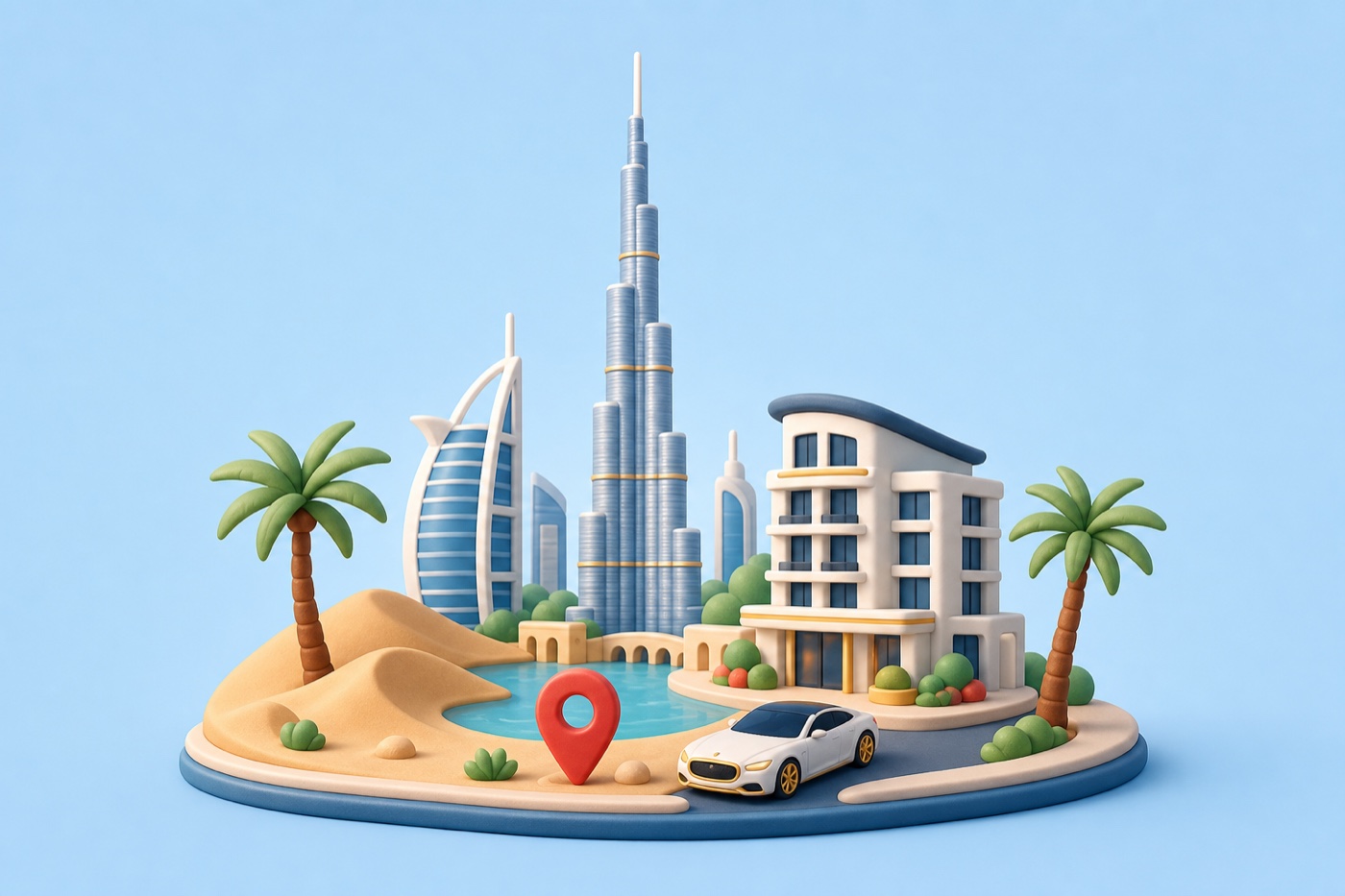 Dubai travel miniature