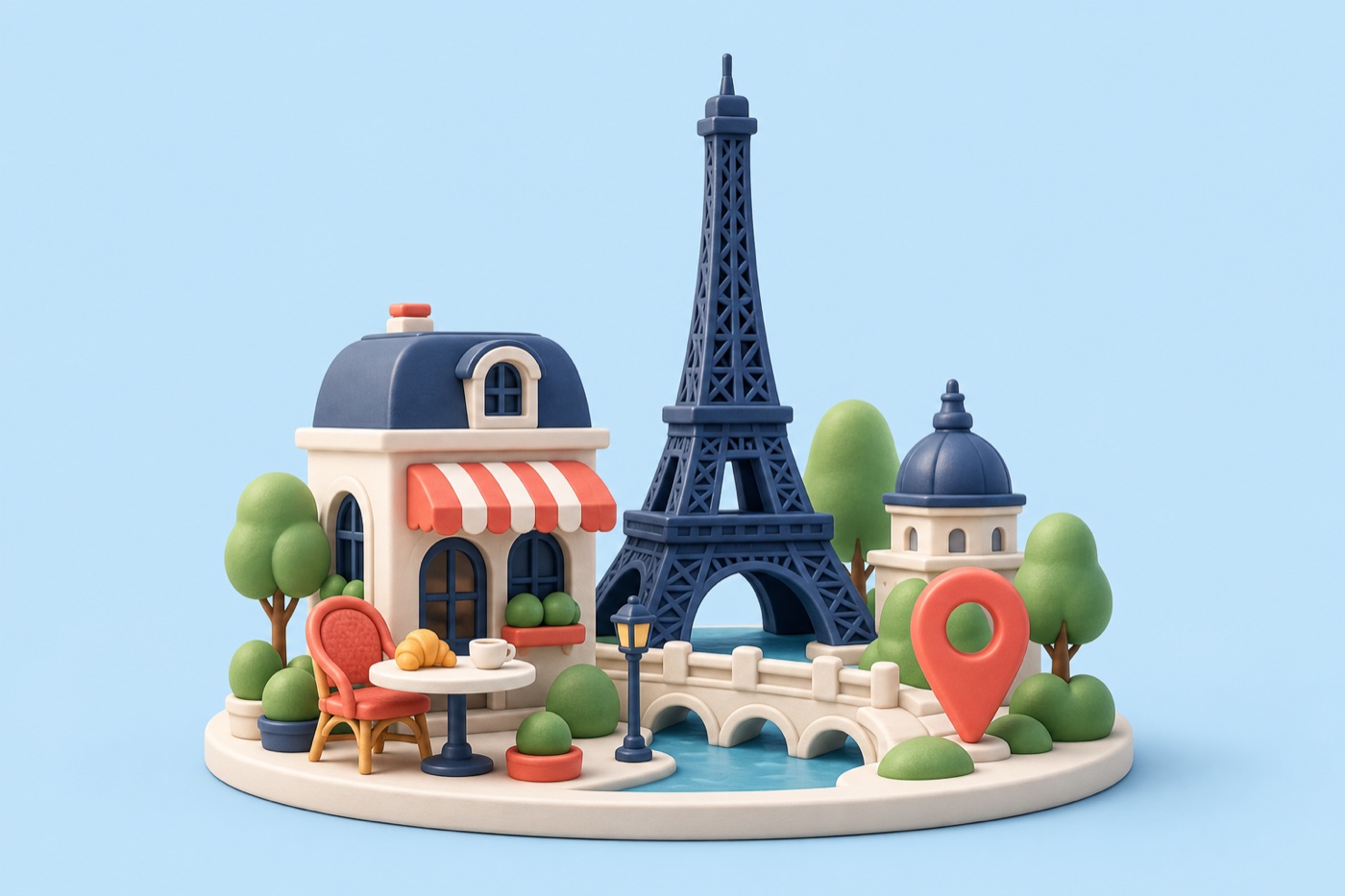 Paris travel miniature
