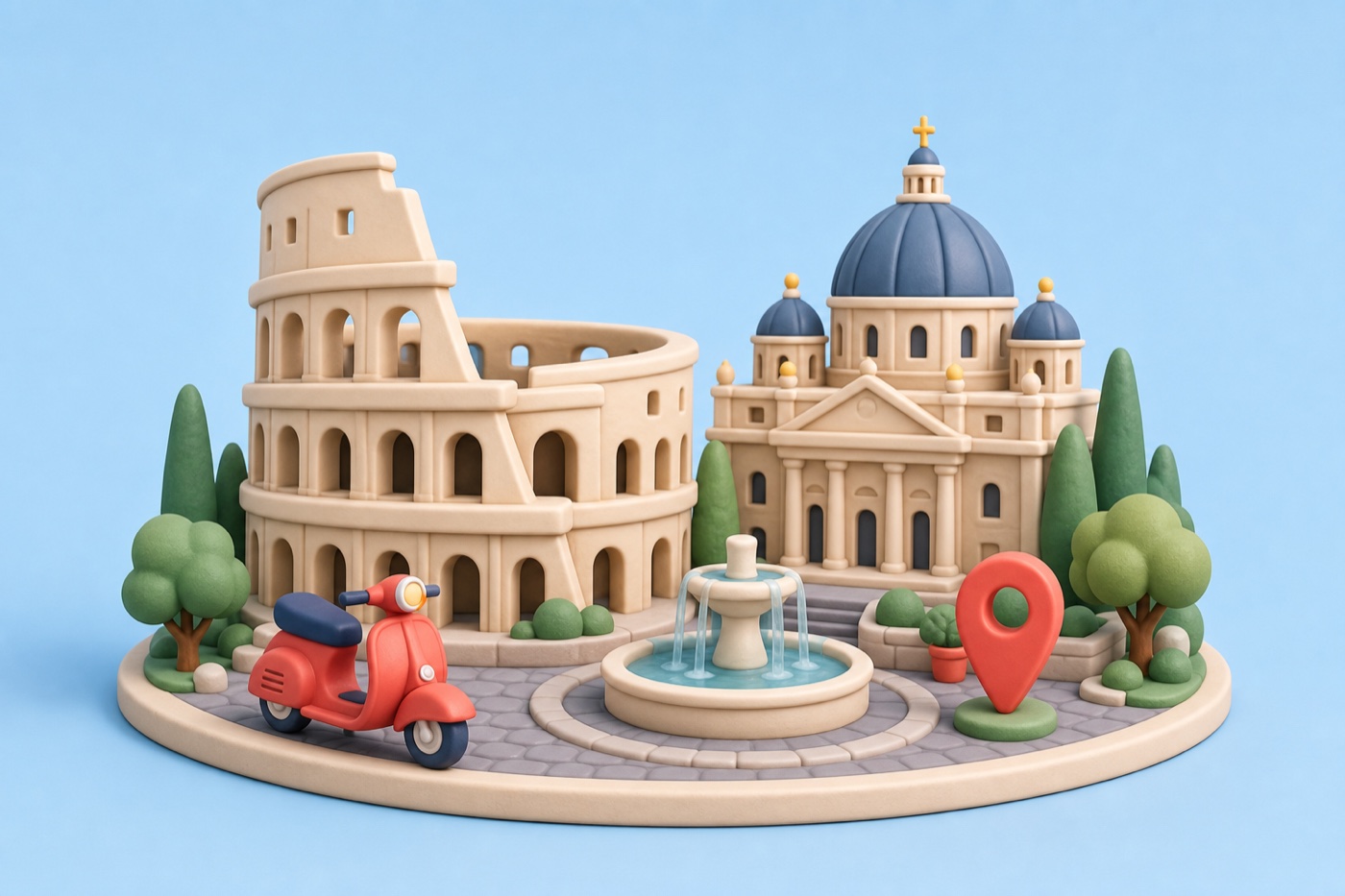 Rome travel miniature