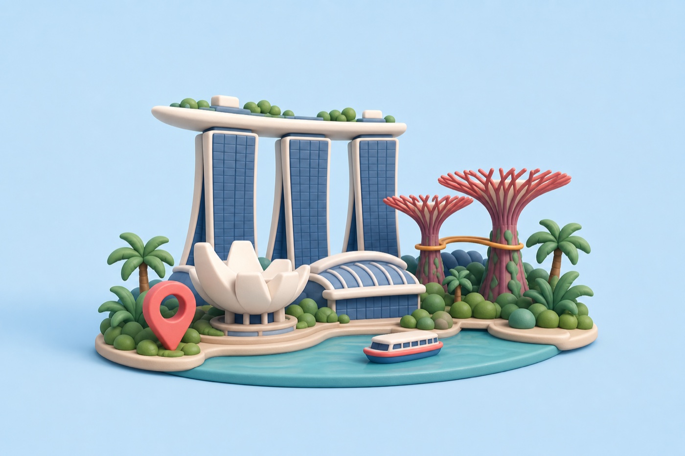 Singapore travel miniature